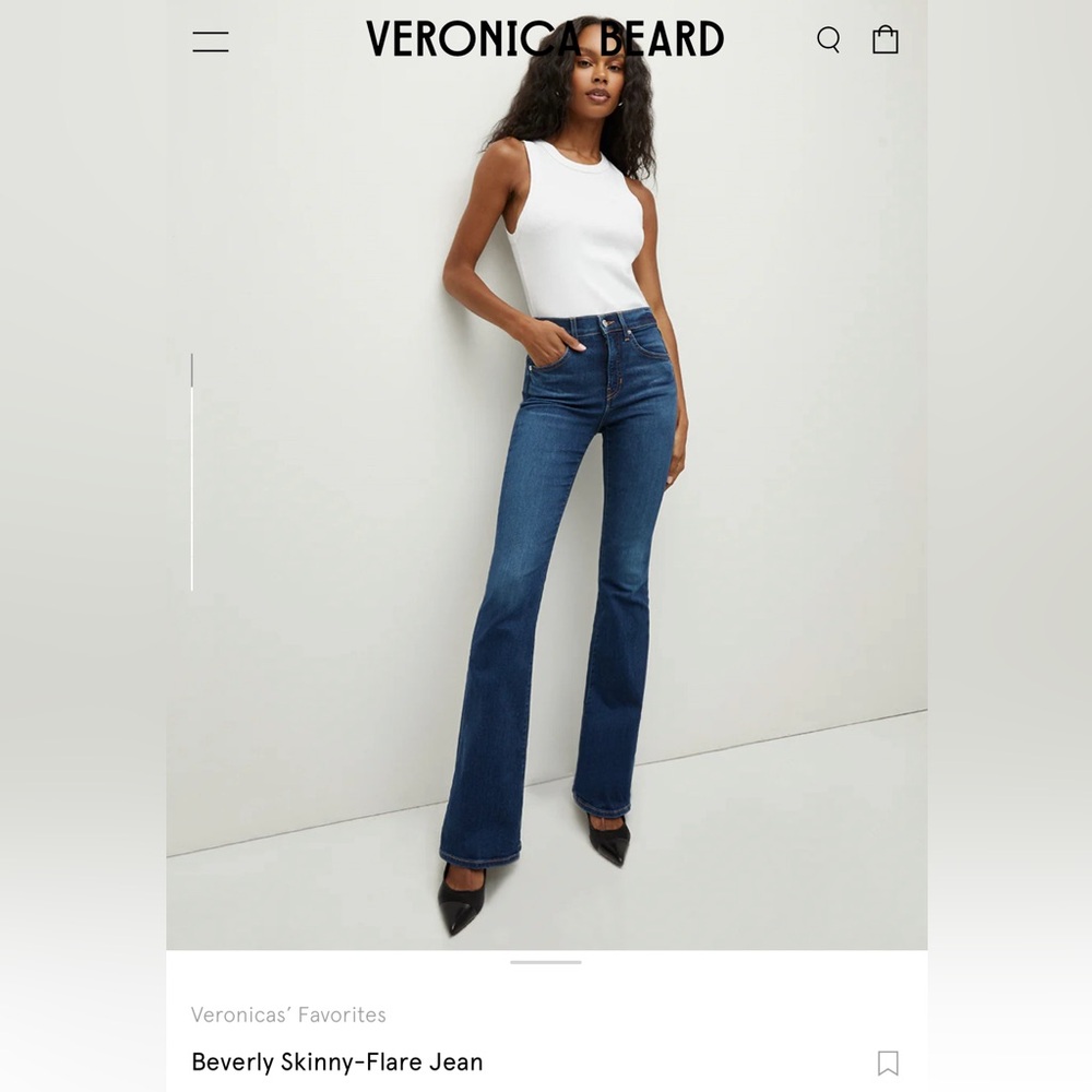 Veronica Beard Blue Flare Jeans
